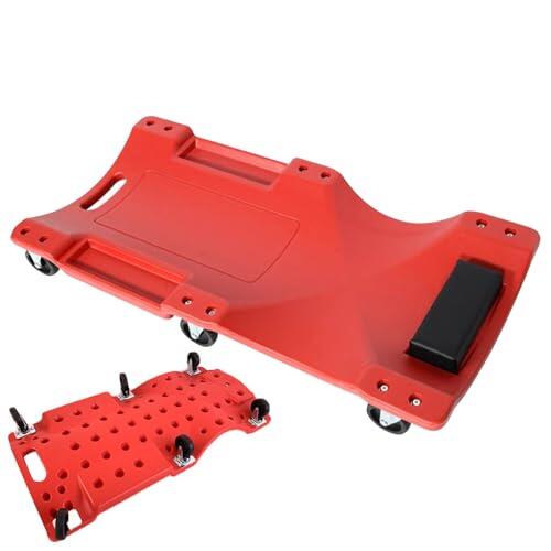 Carro mecánico para debajo del coche – Carro deslizante bajo el coche, tumbona o asiento antideslizante con ruedas de 91 cm para cambio de aceite, rotación de neumáticos, taller, reparación de