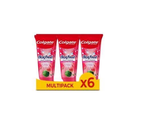 Colgate Max Fresh Fruit Fusion Sandía, Pasta de Dientes, Pack 6x75 ml