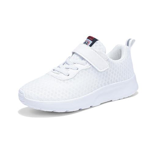Generisch Zapatillas de deporte para niñas Zapatillas de correr para niños Zapatos deportivos ligeros para niñas Cómodas zapatillas transpirables para niñas Ocio Escuela, Blanco, 31 EU
