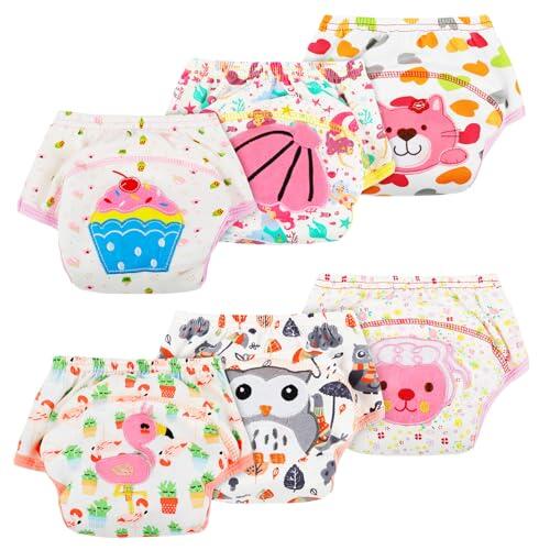 AUYAO Pañales Reutilizables, Pack 6 Calzones Entreno L