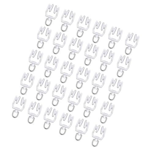 Haiki 30 rodillos de riel para cortina de techo, ganchos resistentes y gancho de acero para cortinas deslizantes suaves de ventana