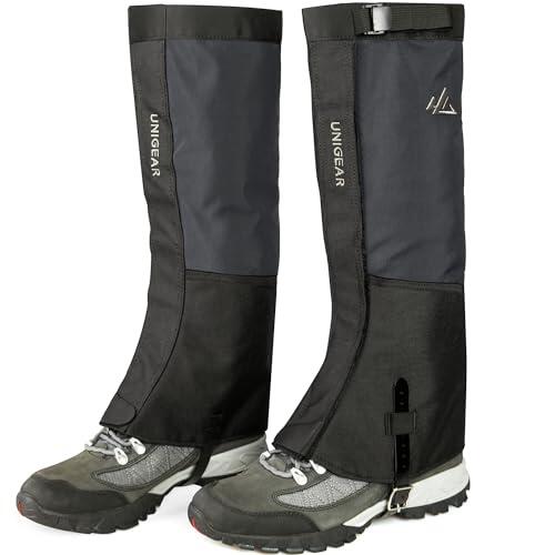 Unigear Polainas 1 Par Impermeable Prueba de Viento Nieve Lluvia Protección para Las Piernas Deporte al Aire Libre Montaña Senderismo Caza Esquí Escalada Guardia Anticorte Transpirable Viajes
