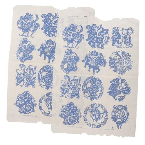 DIYEAH 2 Piezas Calcomanías Cerámicas Azul Underglaze Resistente Alta Temperatura Papel Transferencia Arcilla Para Cerámica Artesanía