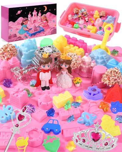 Magia en casa: Análisis completo del set de arena moldeable temática de princesas