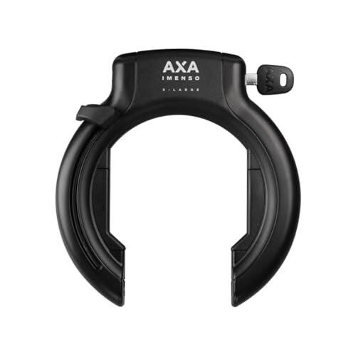 AXA Imenso X Large Retractable - Llave extraíble - Apertura ancha 70 mm - Nivel de seguridad 12 - Combinable con cadena de inserción - Negro