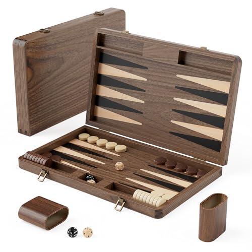 Estrategia y Elegancia: Análisis del Tablero de Backgammon en Nogal Negro