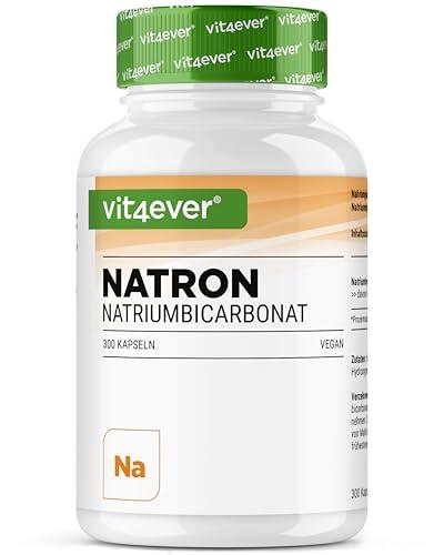 vit4ever Cápsulas de Bicarbonato de Sodio 1000 mg - 300 Cápsulas - Bicarbonato de Sodio de Alta Dosis - Vegano, Sin Aditivos Innecesarios