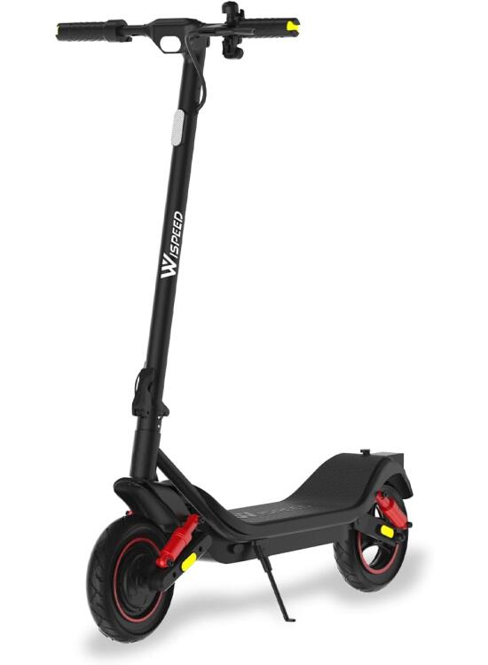 Wispeed Airo V13 - Patinete eléctrico para Adultos de 10 Pulgadas, autonomía de 50 km, Motor 400 W (700 W máximo) - 25 km/h - Freno de Disco - IP65 - Pantalla LED - Intermitentes