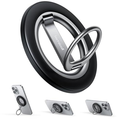 Lamicall Soporte Anillo Magnético Movil para MagSafe - [2026 Doble Bisagra]