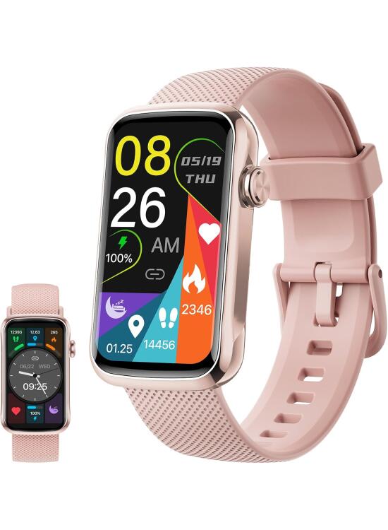 Reloj Inteligente Hombre Mujer, 1.47" HD Smartwatch con Whatsapp Notificación, Podómetro/Pulsómetro/SpO2/Monitor de Sueño, IP68 Pulsera Actividad con 24 Modos Deportivos, Smart Watch para Android iOS
