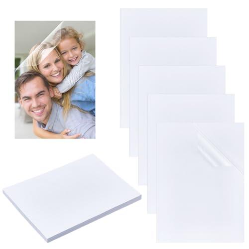 NBEADS 50 láminas de laminación en frío, 21,5 x 16 cm, A5, autoadhesivas, de PVC transparente, para tarjetas, fotos, pegatinas