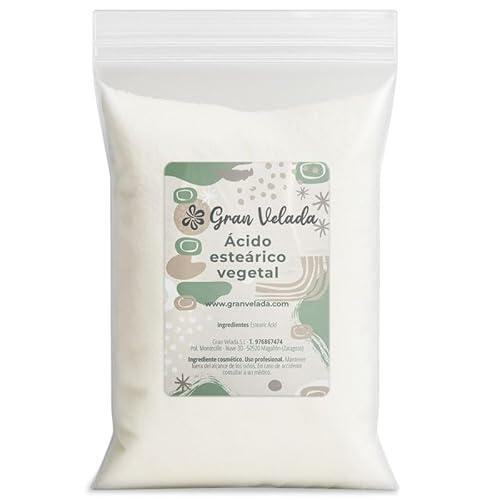 Gran Velada Acido Estearico Vegetal 1000 g | Endurecedor Natural para Jabones y Velas | Espesante para Cremas Cosméticas | Origen 100% Vegetal | Ideal para Cosmética DIY