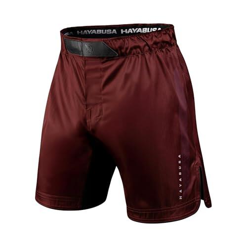 Hayabusa Core - Pantalones cortos de combate de longitud completa para hombre, color rojo, talla 2XL