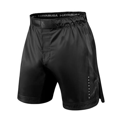 Hayabusa Core - Pantalones cortos de combate de longitud completa para hombre, color negro, talla 2XL