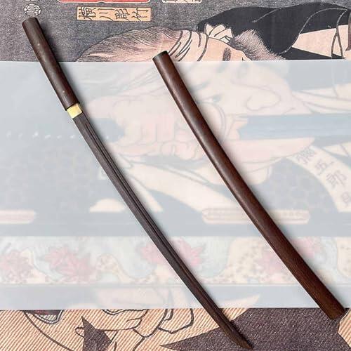 HJHUUA Espadas de Entrenamiento de Kendo de Palisandro Natural de 103 cm,Katana Japonesa de Madera,Bokken Artesanal, práctica de Iaido,exhibición,Cosplay y Accesorios.