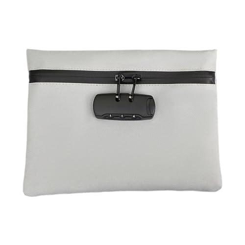 Mppchhn Bolsa con Candado | Bolsa Con Bloqueo De Seguridad | Estuche Impermeable Contenedor Antirobo Organizador Portátil Para Camping Escuela Gimnasio Oficina Residencia Playa Y Hogar