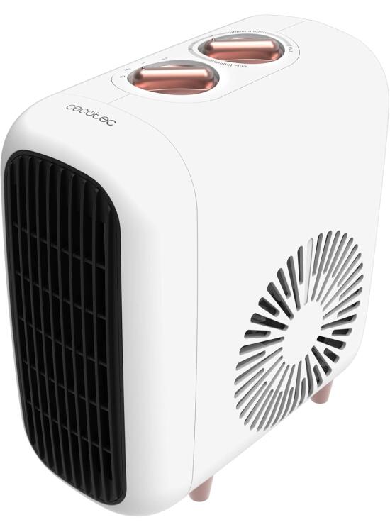 Cecotec Calefactor Cerámico de Sobremesa ReadyWarm 600 Lagoon. 2000W, 3 Modos, 2 Niveles Calor, Termostato, Silencioso 30dB, Seguridad Triple, VerticalDesign, Cobertura 15m², Diseño Compacto