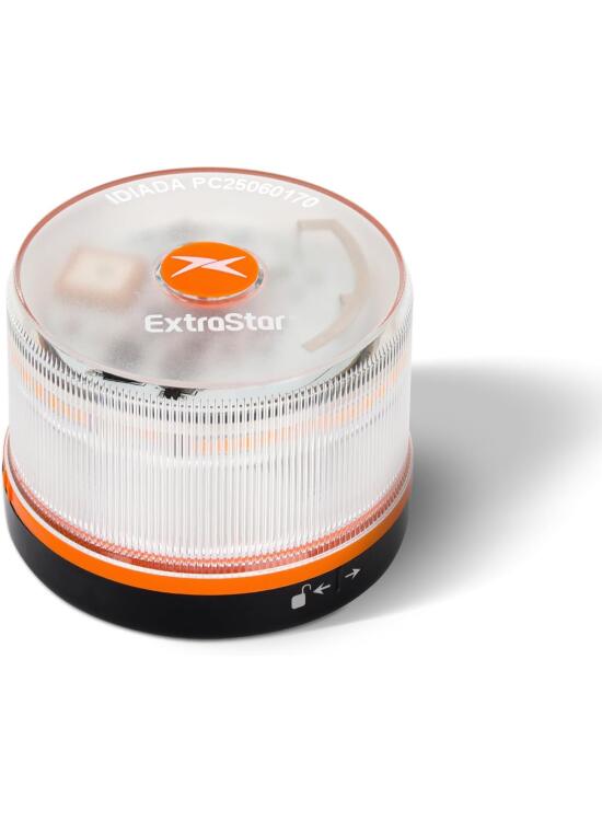 EXTRASTAR Luz de Emergencia V16 Homologada DGT con Geolocalización 3.0 - Aviso Ubicación Coches, Plan de Datos Incluido - Base Imantada IP54 - Cumple Normativa 2026