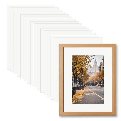 Keboyoe 16 Piezas Paspartu Blanco 30x40 cm Paspartú Cartón para Fotos de 1 mm de Grosor Papel de Paspartu Rectangular para Fotos Carteles Impresiones Artísticas Tamaño Interior 30x20 cm