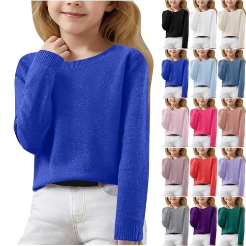 Sudadera unisex para niños y niñas, cuello redondo, holgada, para la escuela, para niños y adolescentes, Bu1., 12-13 años