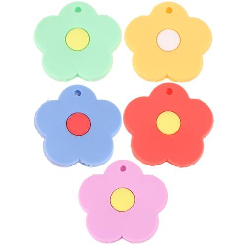 ULTECHNOVO 5 piezas Fundas para Llaves de Silicona Diseño de Flores Protectores Duraderos y Flexibles para Llaves de Casa Cubiertas Coloridas Fáciles de Instalar