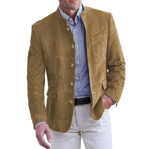 Genérico Blazer Hombre, Chaquetas Americanas Hombre, Talla Grande con Bolsillos Y con Botones Tela Ligera Americana De Inspiración Británica Cómodo Americana