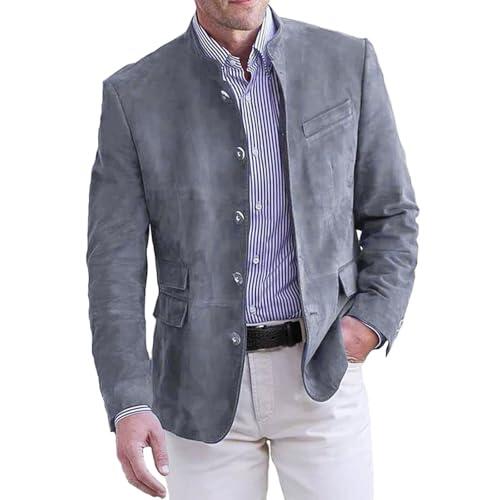 Genérico Blazer Hombre Invierno, Chaqueta Americana Hombre Talla Grande, De Solapa Manga Larga Transpirables Elástica Abrigo De Inspiración Británica Color Sólido Slim Fit Abrigo para Bodas O Eventos