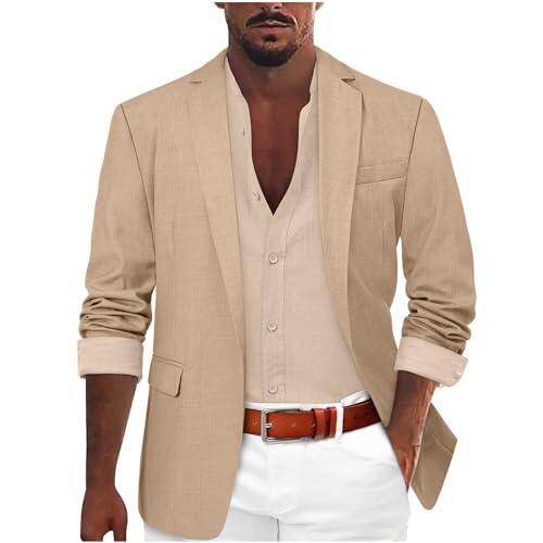 Genérico Chaqueta Blazer Hombre, Chaqueta Americana Hombre Invierno, con Estampado Y con Bolsillos Elástica Transpirables Americana De Inspiración Británica Holgados Color Sólido Casual Retro Abrigo