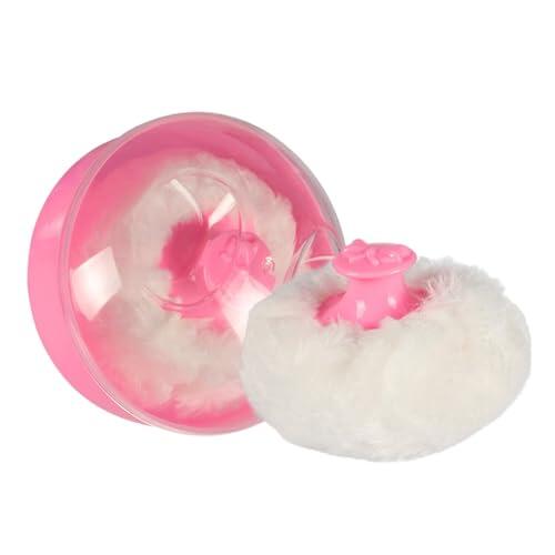 Hitburu Estuche Para Polvos Con Puf, Estuche Dispensador De Polvos Post-Baño Para Bebés Con, Portátil Imprescindible para Viaje y Cuidado Diario