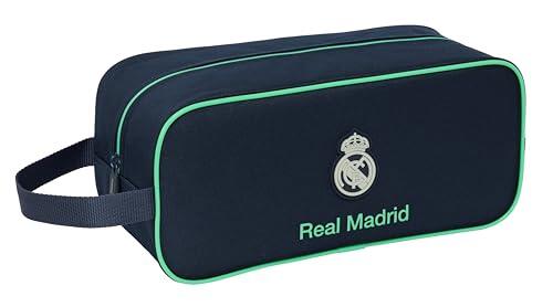 Real Madrid 2ª EQUIPACIÓN 25/26 - Zapatillero Mediano, Multiusos, Portatodo, Deporte, Extraescolares, Fútbol, Cómodo y Versátil, 34x14x15 cm