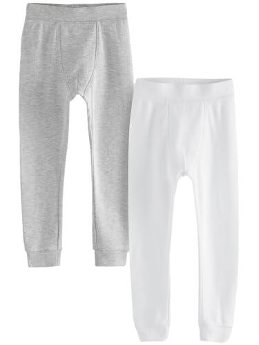 NEXT Niños Pack de 2 Leggings térmicos Grey/White 3 Años-4 Años
