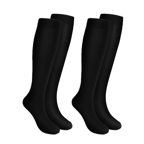 Losvcbcx 2/4/6/7 pares de calcetines de compresión para mujeres de 15 a 20 mmHg, los mejores calcetines deportivos y médicos para correr, vuelos, viajes, enfermeras