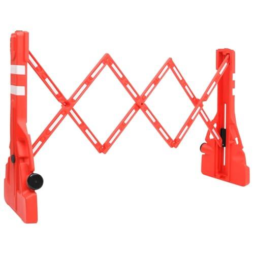 Gecheer Barrera de tráfico Plegable roja 210x50x105 cm
