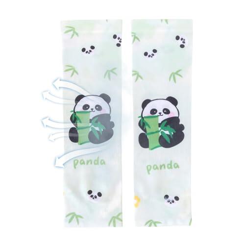 Flkiglm Protector de brazo | Protección UPF 50+ UV - Bloqueo UV Transpirable para Niñas Deportes Fútbol Voleibol Béisbol Baloncesto, panda, Siehe Beschreibung
