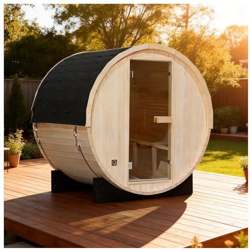 El refugio de bienestar definitivo: Sauna de barril de abeto canadiense