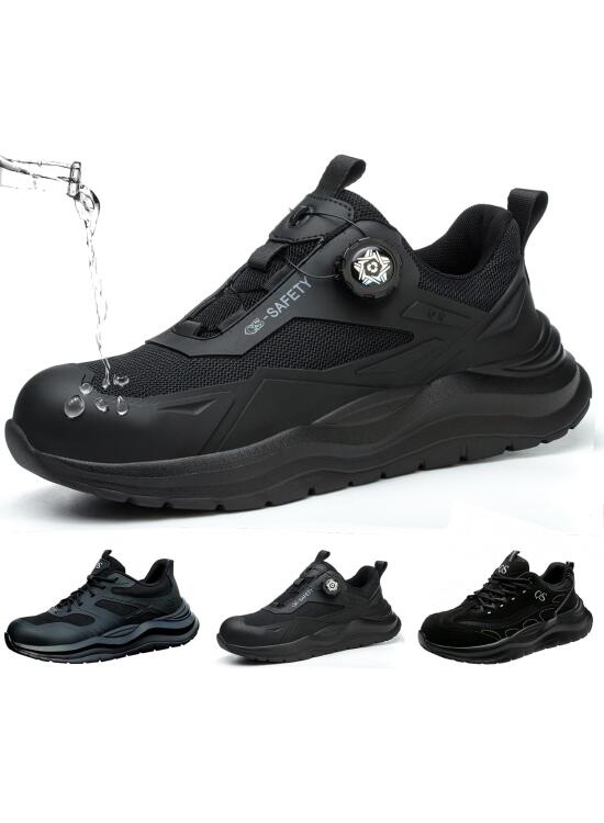 Zapatos de Seguridad para Hombre y Mujer Impermeables - Botas de Trabajo con Punta de Acero Antideslizante, Ligeras y Transpirable