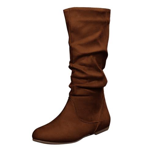Generisch Botines para mujer, planos, con cordones, de piel sintética, botas de vaquero, botas occidentales, estilo retro, medieval, botas medievales, botas de vaquera, botas de otoño, invierno, botas
