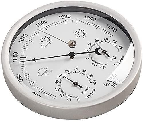 SDGBCXD barómetro, Higrómetro, termómetro y barómetro de 132 mm con dial for Colgar en la Pared, Ideal for hoteles y almacenes.