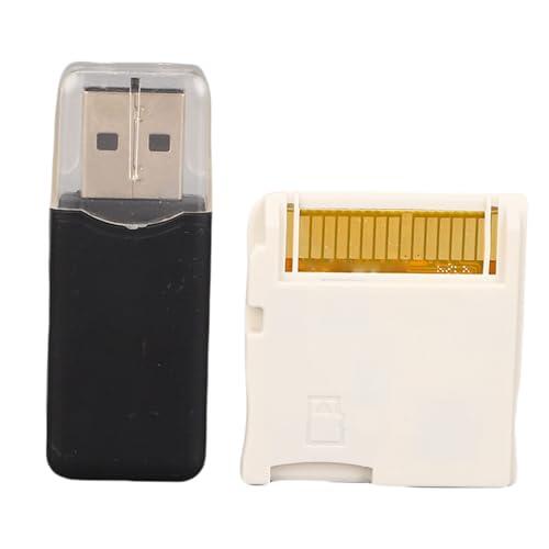 Tarjeta Flash de Videojuego Cheotime con Lector SD, Formato múltiple y Tarjeta de expansión de Memoria Compatible con el lenguaje Adaptador pequeño para NDS 3DS 2DS Gaming Consols (Blanco)