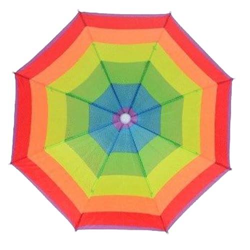 Ahuuen Sombrero Paraguas Para La Cabeza, Sombrero con Sombrilla para, Accesorio Plegable Ajustable Protección UV Unisex Adulto Infantil Actividades Exteriores Playa Camping Senderismo Jardinería