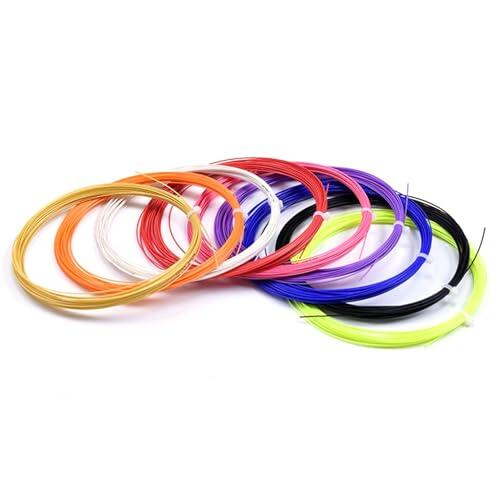 Cuerda de raqueta de bádminton genérica | hilos de repuesto para raquetas de bádminton 0,7 mm, accesorio de entrenamiento deportivo antivibración para principiantes aficionados profesionales
