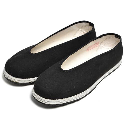 KANLVU Tai Chi Zapatos para Hombres Y Mujeres Boca Redonda Kung Fu Zapatos De Artes Marciales Diseño Flexible, Zapatillas De Gimnasia para Wushu, Karate(43 EU)