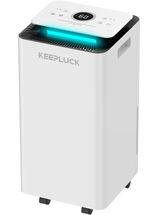 Deshumidificador de 12L/24H, Ideal para 18-24m² (45-60 m³). Con Pantalla Táctil, Ventilación Regulable, Silencioso 42db, Manguera de Desagüe de 1m, Perfecto para Baño y Habitaciones (FDD12）