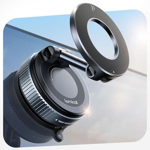 Lamicall Soporte Móvil Coche para MagSafe, Ventosa de Vacío & 360° Rotación