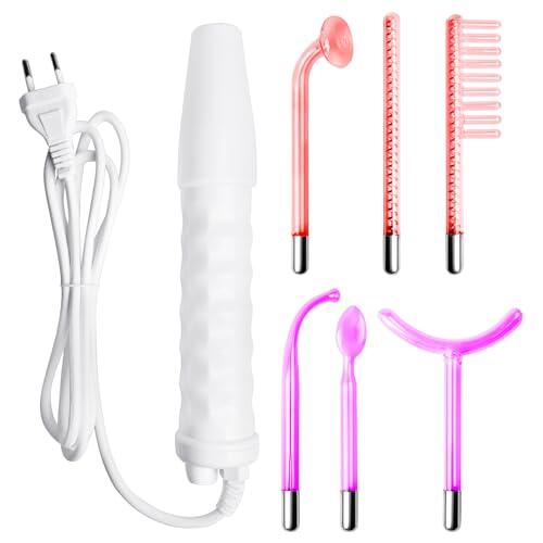 Varilla de alta frecuencia para la cara, pared de alta frecuencia con 6 sondas, acné de alta frecuencia, máquina facial de belleza para tonificar la piel, reducción de arrugas, acné, pérdida de