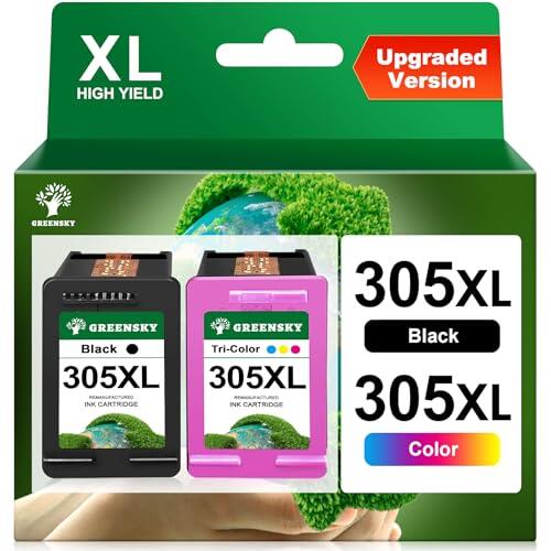305 305XL Compatible para Tinta HP 305 XL Multipack para HP DeskJet 2820e 2822e 2723e 2722e 2722 Envy 6030e 6022 6020e 6020 Envy Plus 6430e 6430 6432e 6432 305XL Negro y Color
