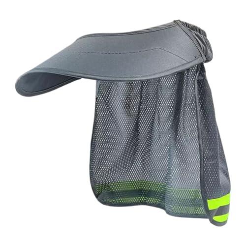 kinrguiyuez Parasol para casco, parasol para el cuello, tira reflectante protectora para casco para trabajos de construcción, hombres, jardinería, almacén al aire libre