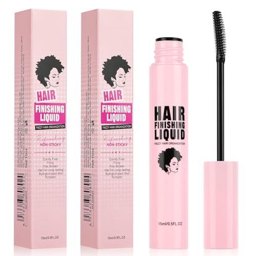 ALIIP Hairfeel Stick, 2 Piezas Barra de Cera, Cabello Líquido Roto para Peinar de Pequeños y Rotos, Palo de Acabado para Cabello Roto, Crema de Gel Estereotipos Transparente (15ML*2 - Embalaje Rosa)
