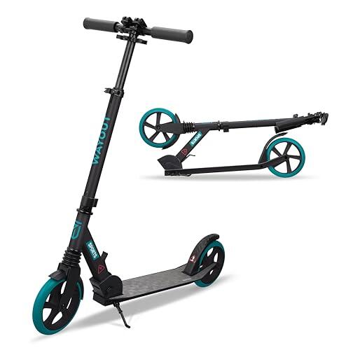 Wayout Sports - Patinete Urbano Ajustable con Ruedas 200MM y Suspensión - Niños y Adolescentes (Azul)
