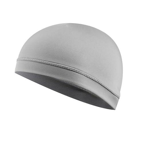 YUXITA Gorras deportivas para ciclismo, turbante de algodón para adultos, diseño creativo de color sólido, Gris Claro, As pictures shown